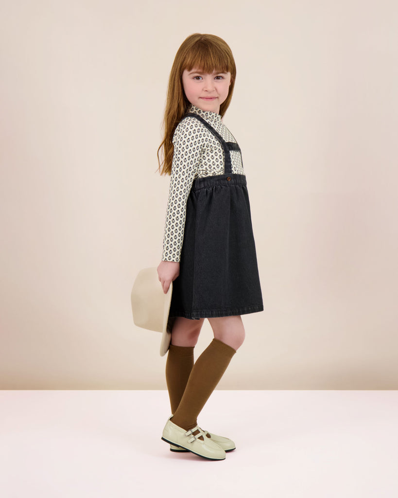 Lil Legs Strap Denim Jumper - Black Denim