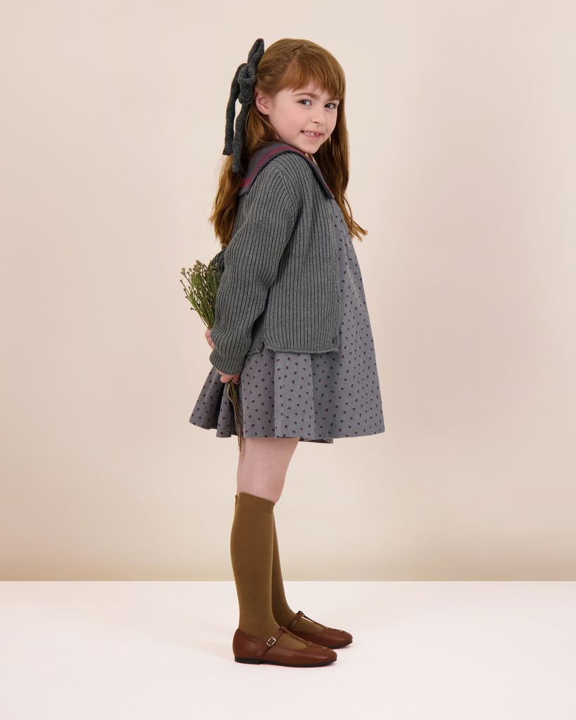 Lil Legs Primrose Dress - Pale Grey