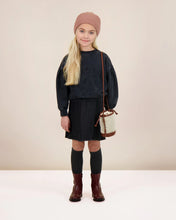 Load image into Gallery viewer, Lil Legs Pleated Denim Skirt - Black Denim