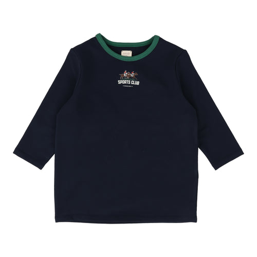 Lil Legs Girls Tee Long Sleeve - Navy