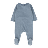 Lil Legs Checked Footie - Denim