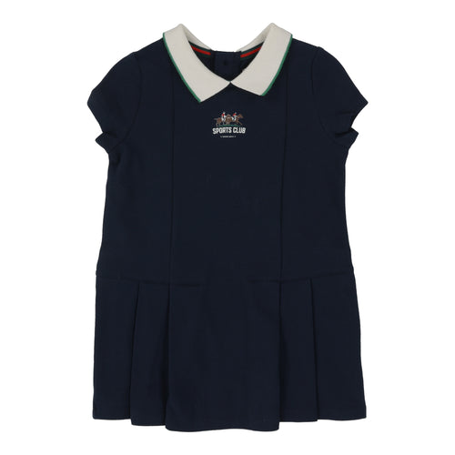 Lil Legs Pique Dress Short Sleeve - Navy