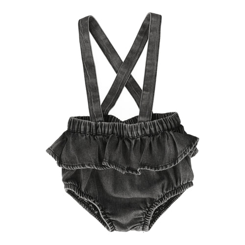 Lil Legs - Flutter Suspender Bloomer - Black Wash