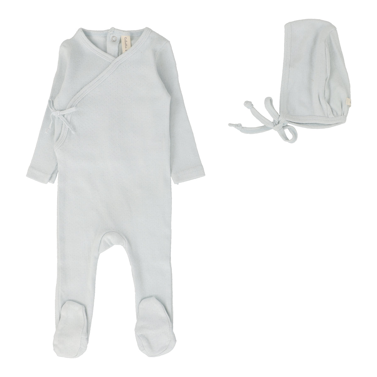 Lilette Dotty Florette Footie Set - Natural/Mauve
