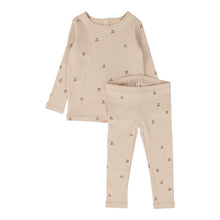 Load image into Gallery viewer, Lilette Scattered Cherry Long Sleeve Set - Pale Peach Base