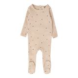 Lilette Scattered Cherry Footie - Pale Peach Base