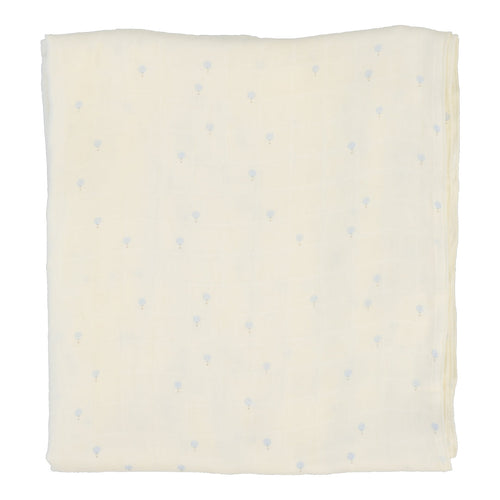 Lilette All Over Hot Air Balloon Swaddle - Cream/Blue
