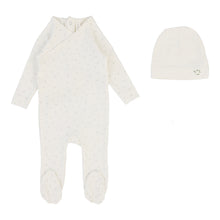 Load image into Gallery viewer, Lilette Printed Wrapover Footie &amp; Beanie - Cream