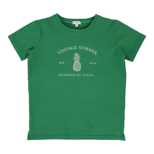 Lil Legs Boys Print Tee Short Sleeve - Green