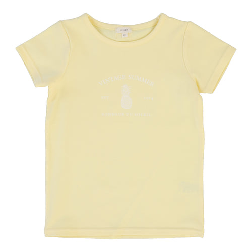 Lil Legs Boys Print Tee Short Sleeve - Yellow