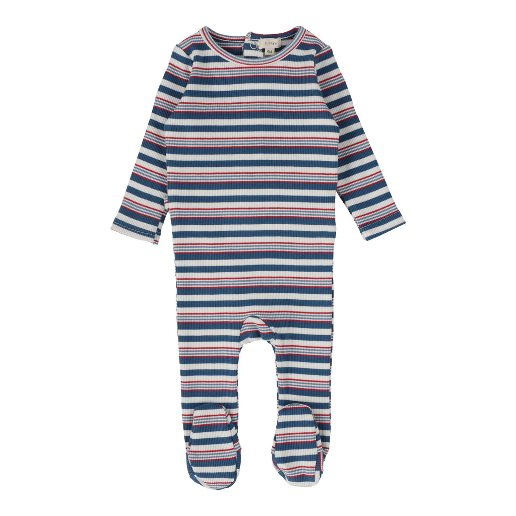 Lil Legs Rib Footie - Multistripe