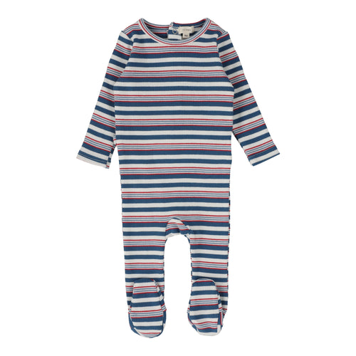 Lil Legs Rib Footie - Multistripe