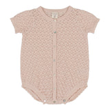 Lil Legs Knit Girls Romper - Pearl Pink