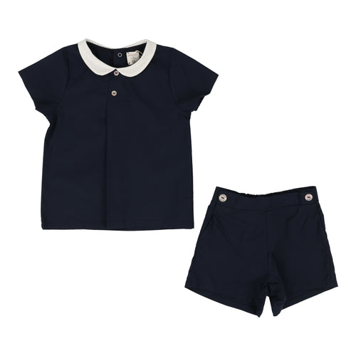 Lil Legs Peter Pan Set - Navy