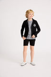 Little Parni K409 Milano Blazer with Color Badge - Black