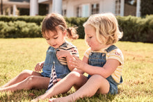 Load image into Gallery viewer, Little Parni Wide Striped Onesie (K617) - Yellow/Ivory