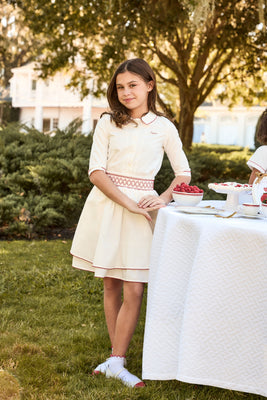 Little Parni Smocking Skirt (K643) - White