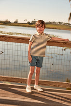 Load image into Gallery viewer, Little Parni Wide Striped Boys Polo (K615) - Navy/Ivory