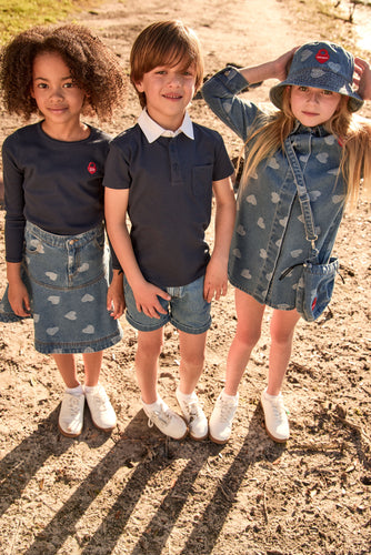 Little Parni LP Embroidered Polo (K605) - Navy Blue