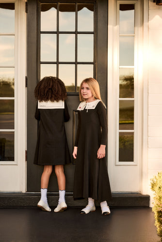 Little Parni Girl Maxi Loungewear Dress (K631) - Black