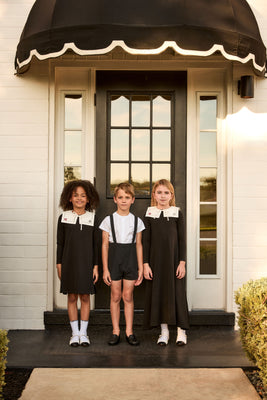 Little Parni Girl Maxi Loungewear Dress (K631) - Black