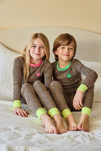Little Parni Leopard Pajamas (PJ108) - Green