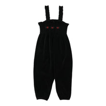 Load image into Gallery viewer, Lil Legs Velour Smocked Romper - Black