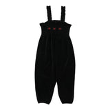 Lil Legs Velour Smocked Romper - Black