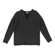 Load image into Gallery viewer, Lil Legs Contrast Placket Sweater - Grey/Olive