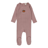 Lil Legs Crown Footie - Mauve