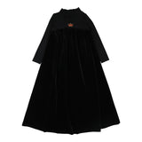 Lil Legs Velour High Waisted Maxi - Black Crown