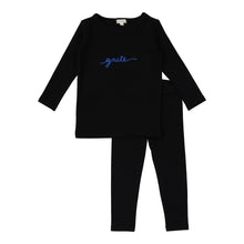 Load image into Gallery viewer, Lil Legs Gnite Lounge Set - Black / Blue