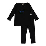 Lil Legs Gnite Lounge Set - Black / Blue