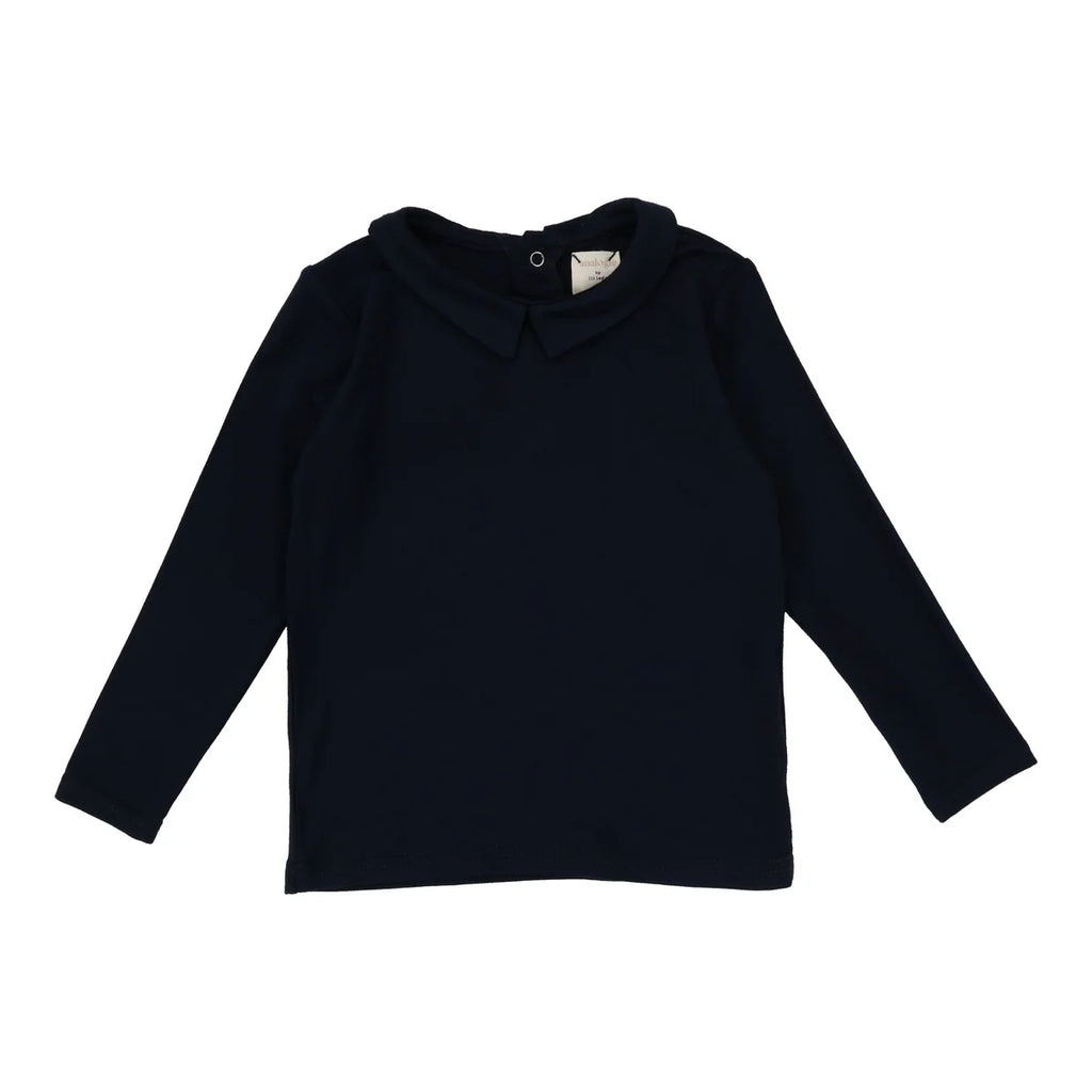 Lil Legs Collar Tee - Navy