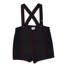 Load image into Gallery viewer, Lil Legs Suspender Shorts - Burgundy Plaid