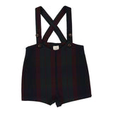 Lil Legs Suspender Shorts - Burgundy Plaid