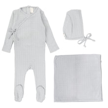 Load image into Gallery viewer, Lilette Fine Pointelle 3PC Layette Set - Blue