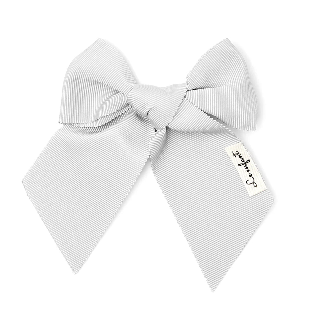 Le Enfant Grosgrain Bow Small - White