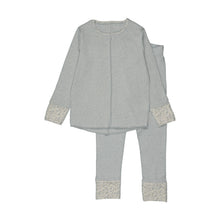 Load image into Gallery viewer, Bee &amp; Dee Lemon Print Cuffs Loungewear - Heathered Blue