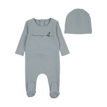 Load image into Gallery viewer, Bee &amp; Dee Let's Go Footie And Beanie - Blue Fog