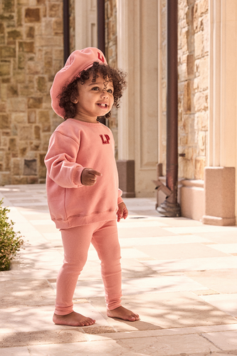 Little Parni Baby Sweatshirt & Leggings - Pink (K581)