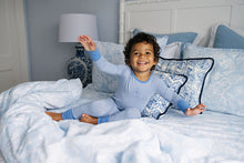 Load image into Gallery viewer, Lil Legs Striped Lounge Set - Fresh Blue Stripe