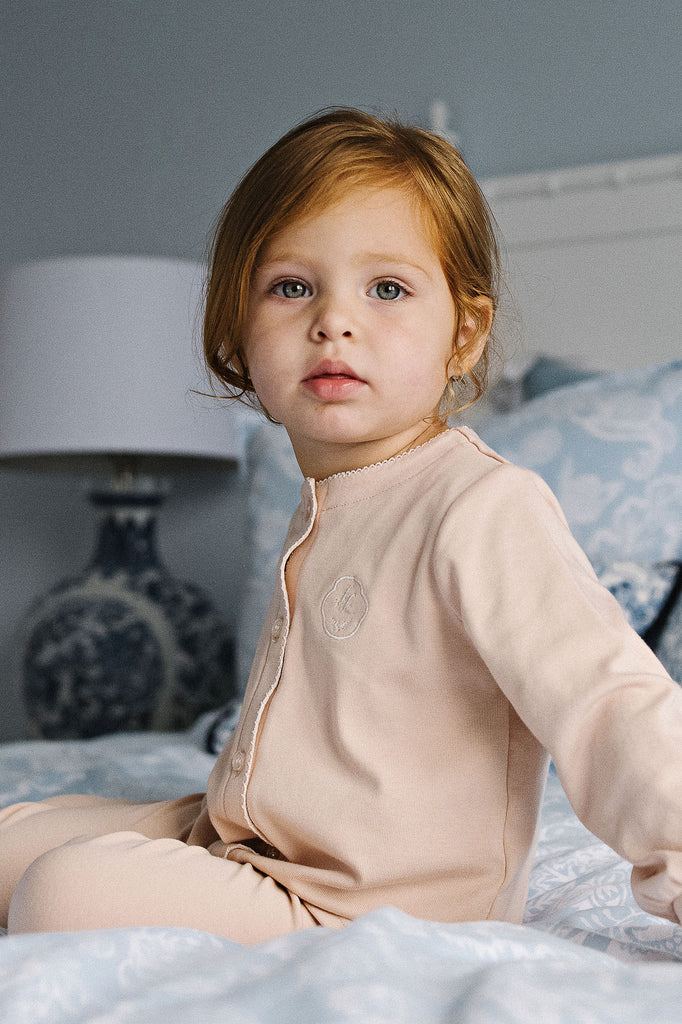 Lil Legs Girls Shabbos Lounge Set - Dusty Pink
