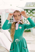 Load image into Gallery viewer, Lil Legs Boating Crew Girls Tee - Electric Green (Long Sleeve)