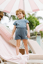 Load image into Gallery viewer, Lil Legs Dainty Denim Boys Shorts - Blue Stripe