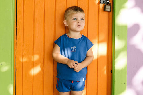 Lil Legs Outer Field Boys Tee - Electric Blue