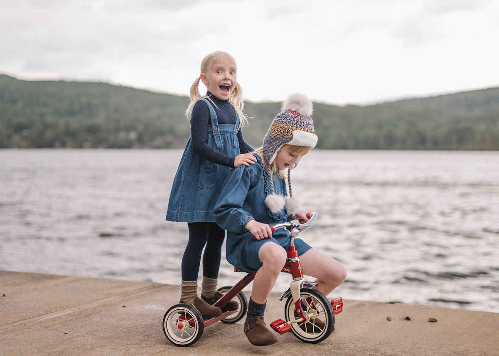 Lil Legs Denim Jumper - Blue Denim