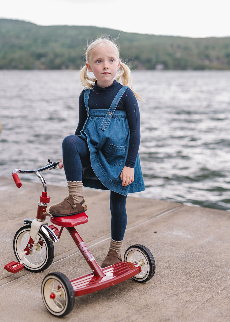 Lil Legs Denim Jumper - Blue Denim