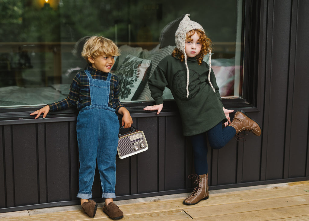 Lil Legs Denim Bib Overalls - Blue Denim