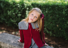 Load image into Gallery viewer, Lil Legs Basic Cardigan - Deep Red